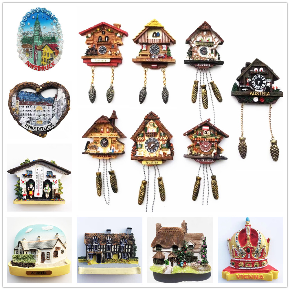 Vape Decoration - Oostenrijk Koekoeksklok 3D-koelkastmagneten met smaakthema, magnetische